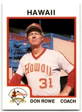 1987 ProCards Don Rowe Hawaii Islanders #194