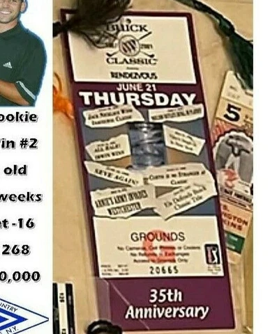 2001 Buick Classic Golf Ticket Sergio Garcia 2nd PGA win Rookie Westchester CC Cover