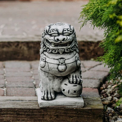 Wächterlöwe männlich Shishi Fu Hunde Steinfigur 38 cm 24 kg Beton frostsicher - Bild 1 von 4