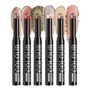 6 Farben Lidschattenstock Stift Set Lidschattenstangen Set Pearl Shimmer Glitter - Bild 1 von 9