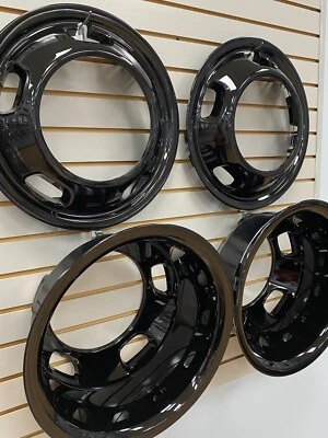 BLACK 17" Simulators for Dodge Ram 3500 Dually 1-ton Steel Wheels - Image 1 of 2