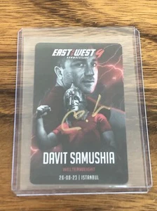 Davit Samushia Signed Armwrestling Autograph Card East vs West 9 - Foto 1 di 2