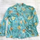 NWT GRAFF Vintage floral long sleeve turqouise blouse Size 18. button up,collar