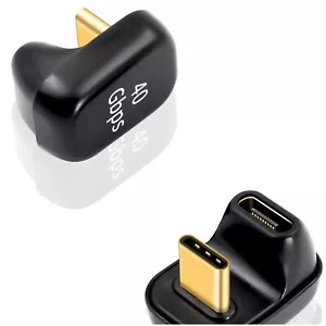 USB4 C macho a C hembra U forma 40Gbps adaptador 100W para Thunderbolt 4/3 MacBook - Imagen 1 de 11