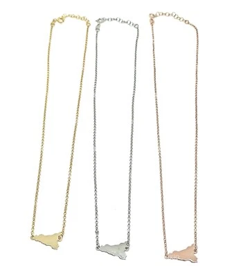 COLLANA IN ARGENTO 925 ASSORTITA MAGLIA ROLO CON SICILIA 16X10 LISCIA (NCC0248) - Immagine 1 di 4