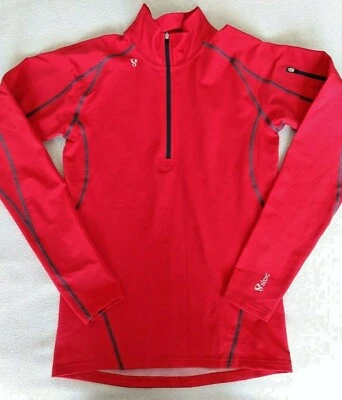 Nuevo sin etiquetas Mujer Talla M STOIC Breathe Compuesto 1/2 Cremallera T - Rojo Foto 1 de 4