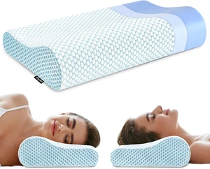 Memory Foam Pillows Neck Pillow Bed Pillow for Sleeping Ergonomic Cervical - Picture 1 of 6