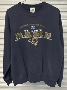 VTG 2001 LEE Sport NFL St Louis Rams Crew Neck Sweatshirt Adult Size Large - Picture 1 of 10