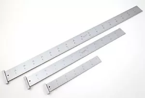 3 pc Igaging Machinist 4R Hook Ruler / Rule 18", 12" & 6" 1/8, 1/16, 1/32, 1/64 - Picture 1 of 5