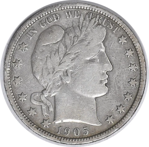 1905-S Barber Silver Half Dollar F Uncertified #1022 Cover