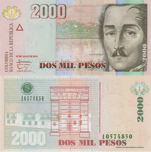 Colombia 2000 Pesos (30.7.2014) - General/Bank Building/457q UNC - Picture 1 of 3