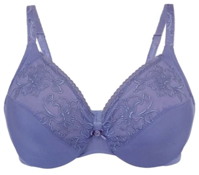 Glamorise Full Figure WIRE BRA Comfort Quality 9075 Purple NEW 32H Underwire - Image 1 of 4