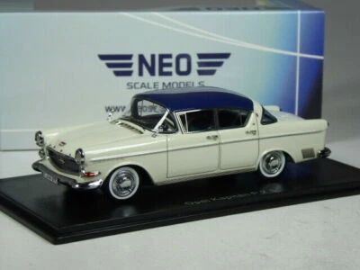 OPEL KAPITAN P 2.5 GRIGIO CHIARO BLU NEO 43943 1/43 RESINA - Immagine 1 di 2
