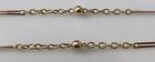 9ct Gold Necklace - Edwardian 9ct Rose Gold Fancy Link Bar Chain (19 inches)