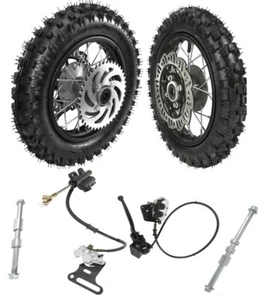 Front Rear Wheels 2.50-10 + 3.00-10 Tire Rim Mini Dirt Bike Razor Apollo CRF50 - Picture 1 of 12