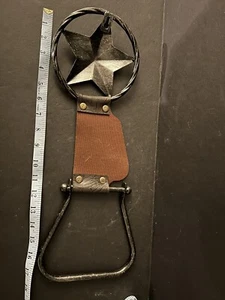 Horse Stirrup Wall Decoration - New Towel Hanger Western, Southwest, Star - Picture 1 of 2