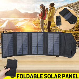 Portable Foladable Solar Power Bank For Mobile Phone Fast Battery Charger Travel