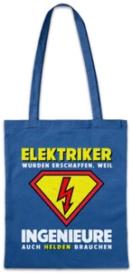 Super Elektriker Hipster Bag Stofftasche Stoffbeutel Beruf Zunft Handwerk - Picture 1 of 1