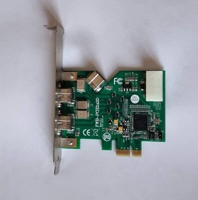 3 Port IEEE1394b Firewire 800 PCIe Express Card / PCIE1X20 - Immagine 1 di 3