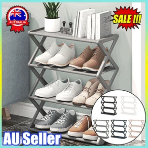 X-Shaped Shoe Rack Dustproof Shoes Organizer Space Saving Shoecase Home CW - Picture 1 of 19