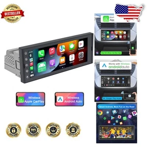 Receptor multimedia manos libres con pantalla táctil para automóvil con Apple CarPlay y Android Auto - Imagen 1 de 10