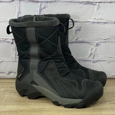 Keen Betty Black Waterproof Insulated Snow Boots Women's Size 7 Winter Zip Lined - Image 1 of 4