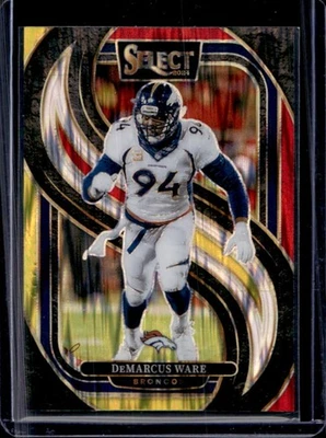2024 Select DeMarcus Ware Premier Red and Yellow Prizm Shock #147 Broncos - Image 1 of 2