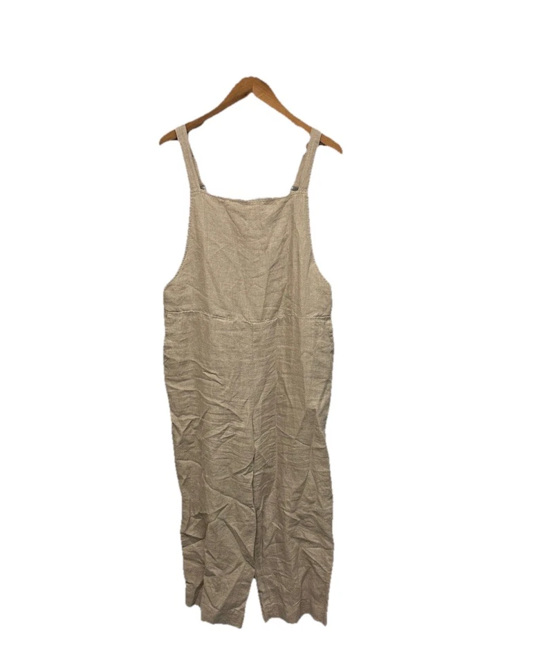 Mono mameluco para mujer Eileen Fisher beige talla mediana 100 % LINO bolsillos Foto 1 de 4