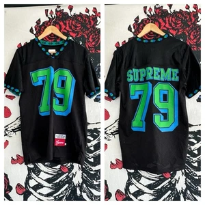 Camiseta de fútbol americano Supreme 2013 de malla acanalada con diamante negra ropa de calle para hombre M RARA F/W - Imagen 1 de 8
