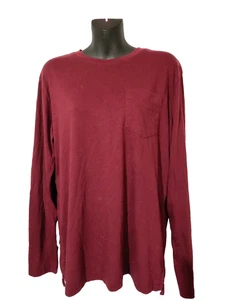 No Boundaries - PRE-OWNED Mens Size Small Burgundy Long Sleeve Pocket Tshirt - Picture 1 of 3