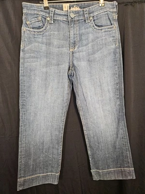 Pantalones de mezclilla capri recortados para mujer Kut From The Kloth lavado medio talla 10 Foto 1 de 4