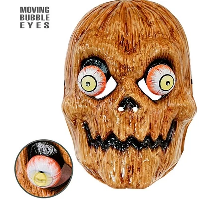 HALLOWEEN KARNEVAL KOSTÜM MASKE KÜRBIS MIT WACKELAUGEN NEU - Bild 1 von 2