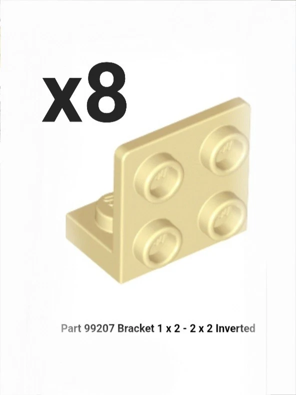 NUEVO LEGO 99207 x8 TAN Soporte 1 x 2 - 2 x 2 Invertido 6174925 Foto 1 de 1