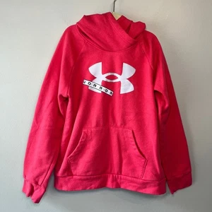 Under Armour Girls Fleece Hoodie Sweatshirt Hot Pink Size Youth Medium - Picture 1 of 5