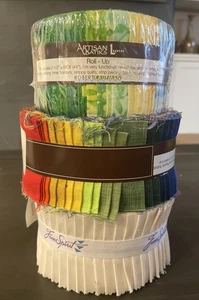 NEU (3) Jelly Rolls Quilten & Basteln verschiedene mehrfarbig, weiß, sonniger Tag - Bild 1 von 16