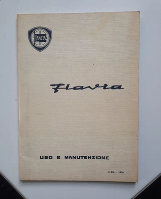 Libretto Uso E Manutenzione Lancia Flavia 1970 - Immagine 1 di 4
