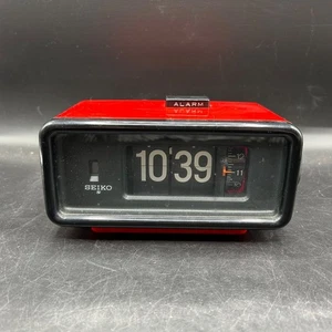 [Working] SEIKO Flip Clock DP-692T Red Showa Retro Japan Vintage Tested Rare - Picture 1 of 6