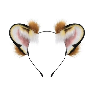 Furry Animal Ear Hairhoop Roleplaying Headband Maid Props for Halloween Parties - Picture 1 of 8