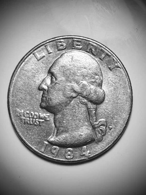 Cuarto de doble error 1984 P Washington raro 1 de 1 Foto 1 de 4