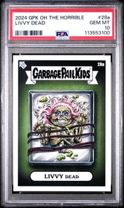 2024 Garbage Pail Kids OT Horror-Ible LIVVY DEAD 28a PSA 10 Pop-1 Zombie Romero - Picture 1 of 2