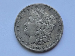 Dólar de plata Morgan 1904-S muy fino+ 11111 - Imagen 1 de 2