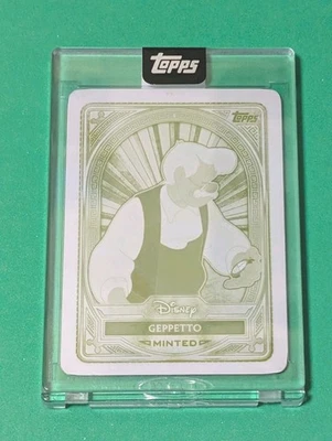 2025 Topps Disney Mint Geppetto Encased Printing Plate 1/1 Bronze #5  - Bild 1 von 2