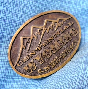 Centennial Wyoming Centennial 1875 - 1975 Belt Buckle Vtg Adezy Denver .GMP419 - Picture 1 of 10