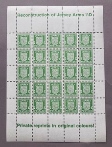 Jersey Arms 1/2 D foglio di spedizione foglio di marca set di fogli verde colori originali ** - Foto 1 di 2
