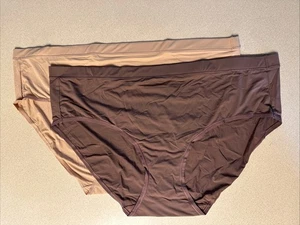 Cuddl Duds Set of 2 Smooth Micro Stretch Hipster Panties-Peppercorn-2X-A463942 - Picture 1 of 1