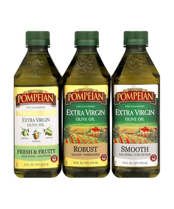 Pompeian Extra Virgin Olive Oil Variety Pack - Smooth EVOO, Gourmet Selection EV - Picture 1 of 12