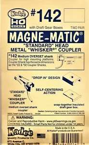 HO Scale Kadee #142 Whisker Metal Couplers w/Medium 9/32" Overset Shank (2) pr - Picture 1 of 3