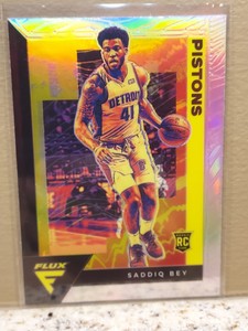 2020-21 Panini Flux Saddiq Bey Silver Prizm Rookie RC #212 Pistons Hawks