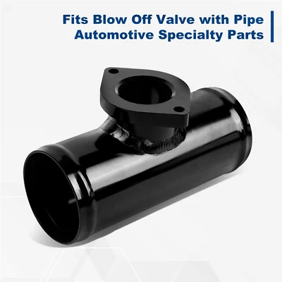 BLACK TYPE-S/RS 2.5" ALUMINUM TURBO BLOW OFF VALVE FLANGE PIPE/PIPPING ADAPTOR - Image 1 of 4