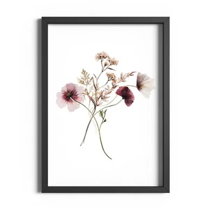Wildflower Bouquet No.1 Flower Print Floral Wall Art Botanical Colourful Poster - Picture 1 of 20